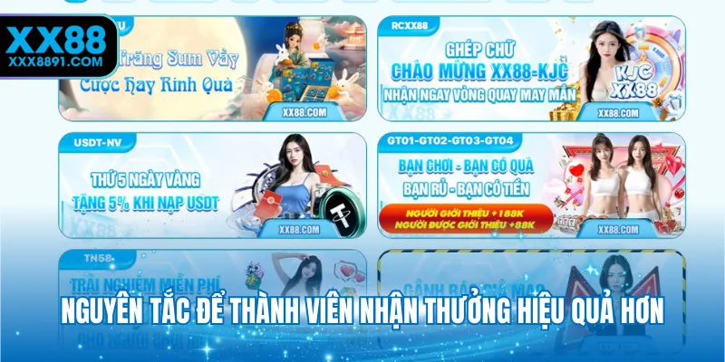 Nguyên tắc để thành viên nhận thưởng hiệu quả hơn